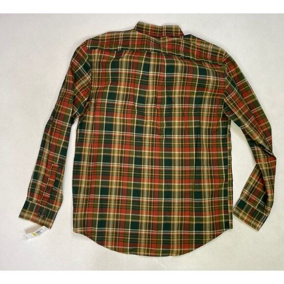 ARROW Plaid Button Up Shirt Men Medium Green Long Sleeve NWT - Picture 2 of 5